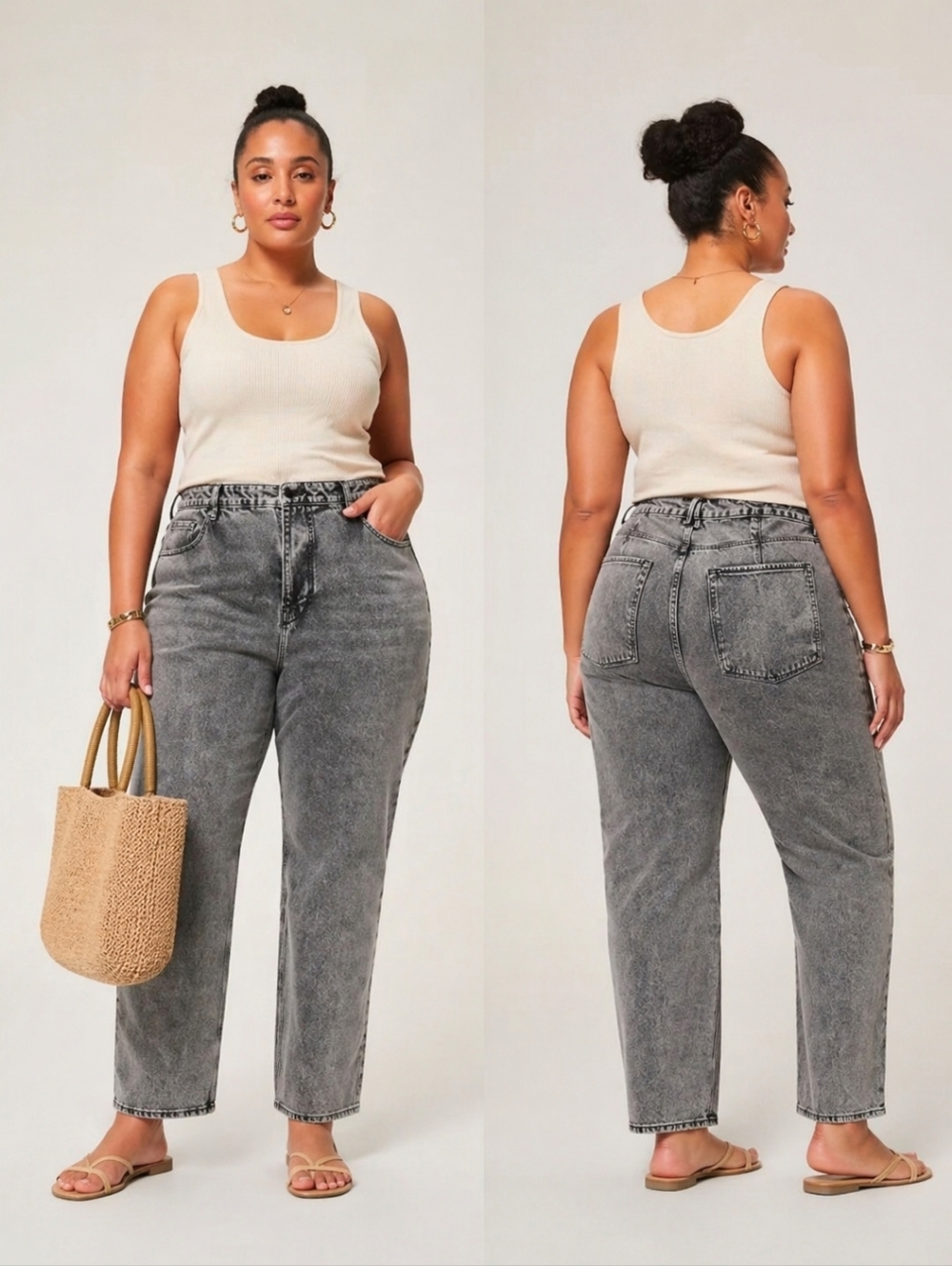 Good American NWTs Loose Fit Straight Leg Jeans